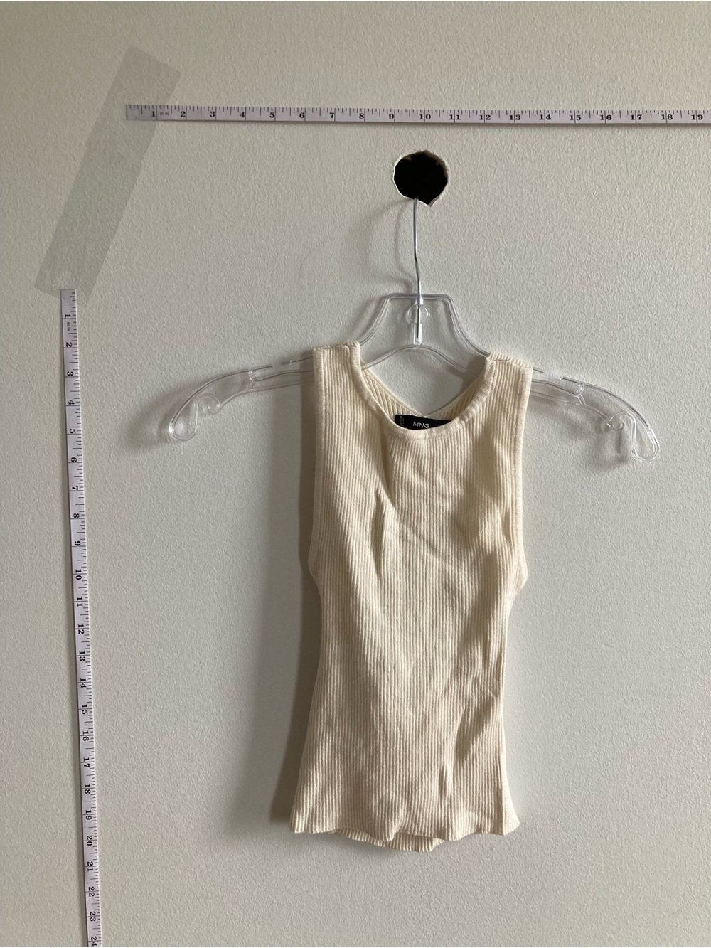 Mango Cream Ribbed Knit Tank - Picture 4 of 4